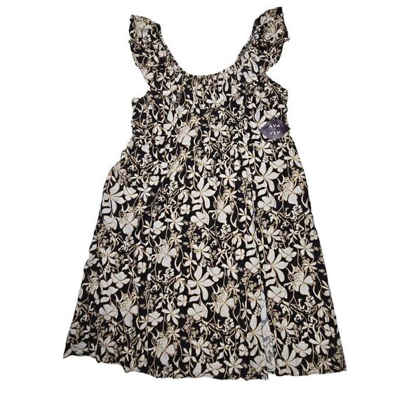 Ava & Viv Floral Ruffled Maxi Dress 3X - Picture 1 of 4